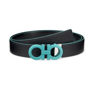 Salvatore Ferragamo Adjustable Branded Buckle Exclusive Leather Belt